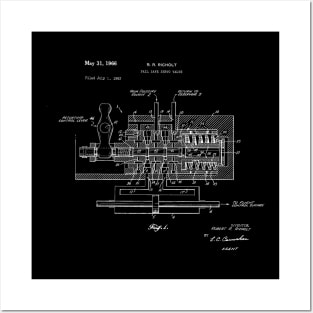 Fail Safe Servo Valve Vintage Patent Hand Drawing Posters and Art